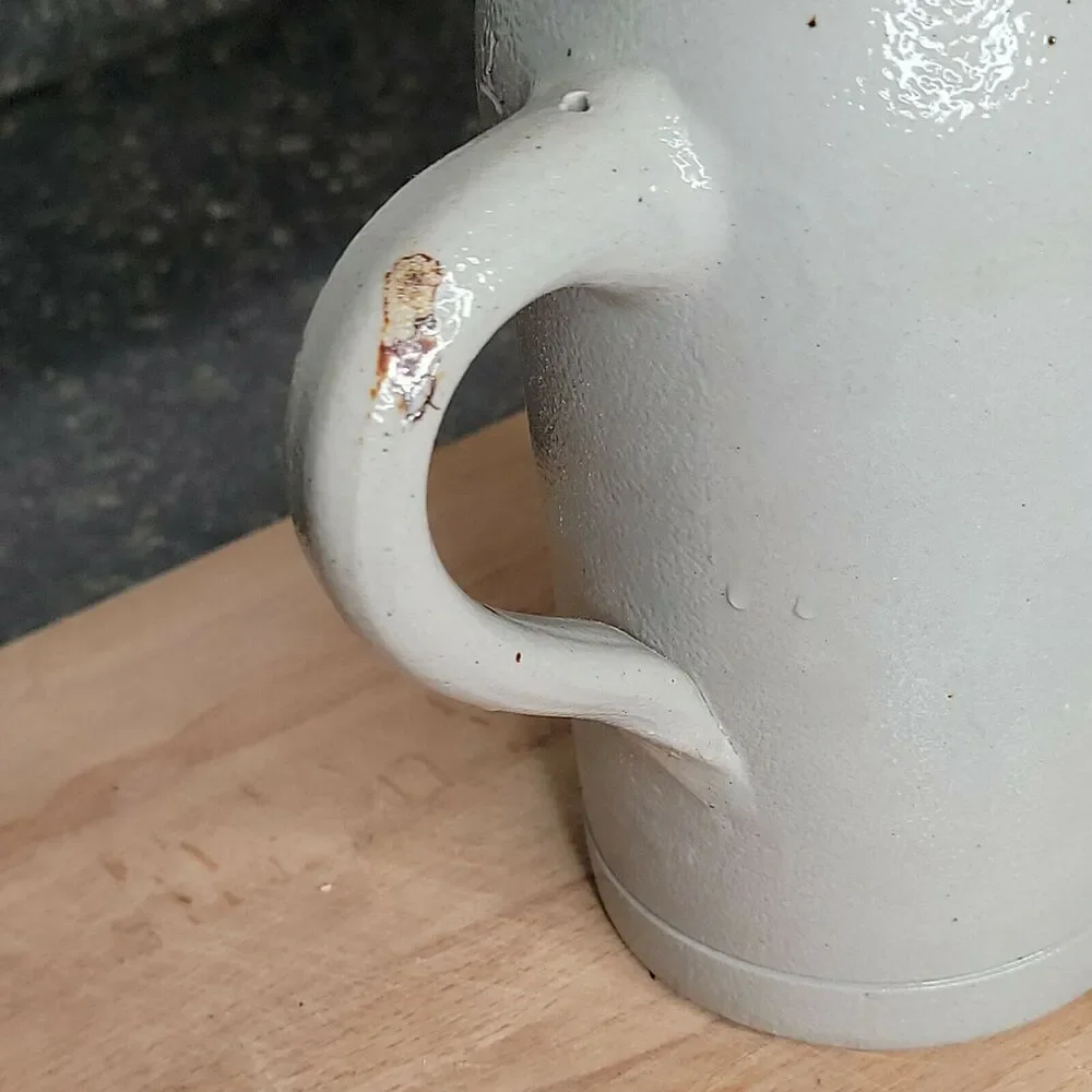 Old Salt Glaze Hackerbrau Munchen 1417 Double Sickle German Stein Mug